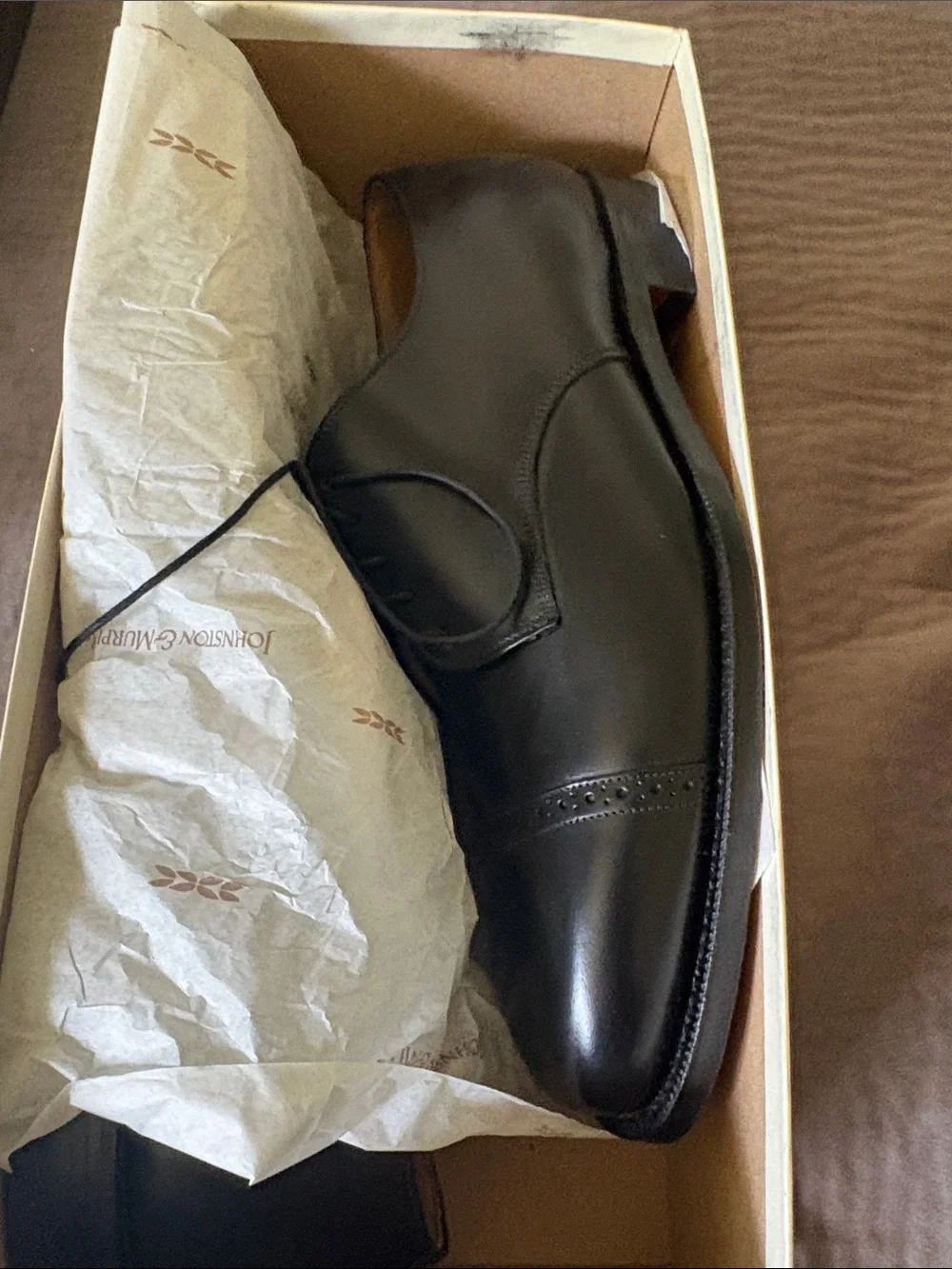 Johnston & Murphy Black and White Hutton Shoes men’s 10.5 D